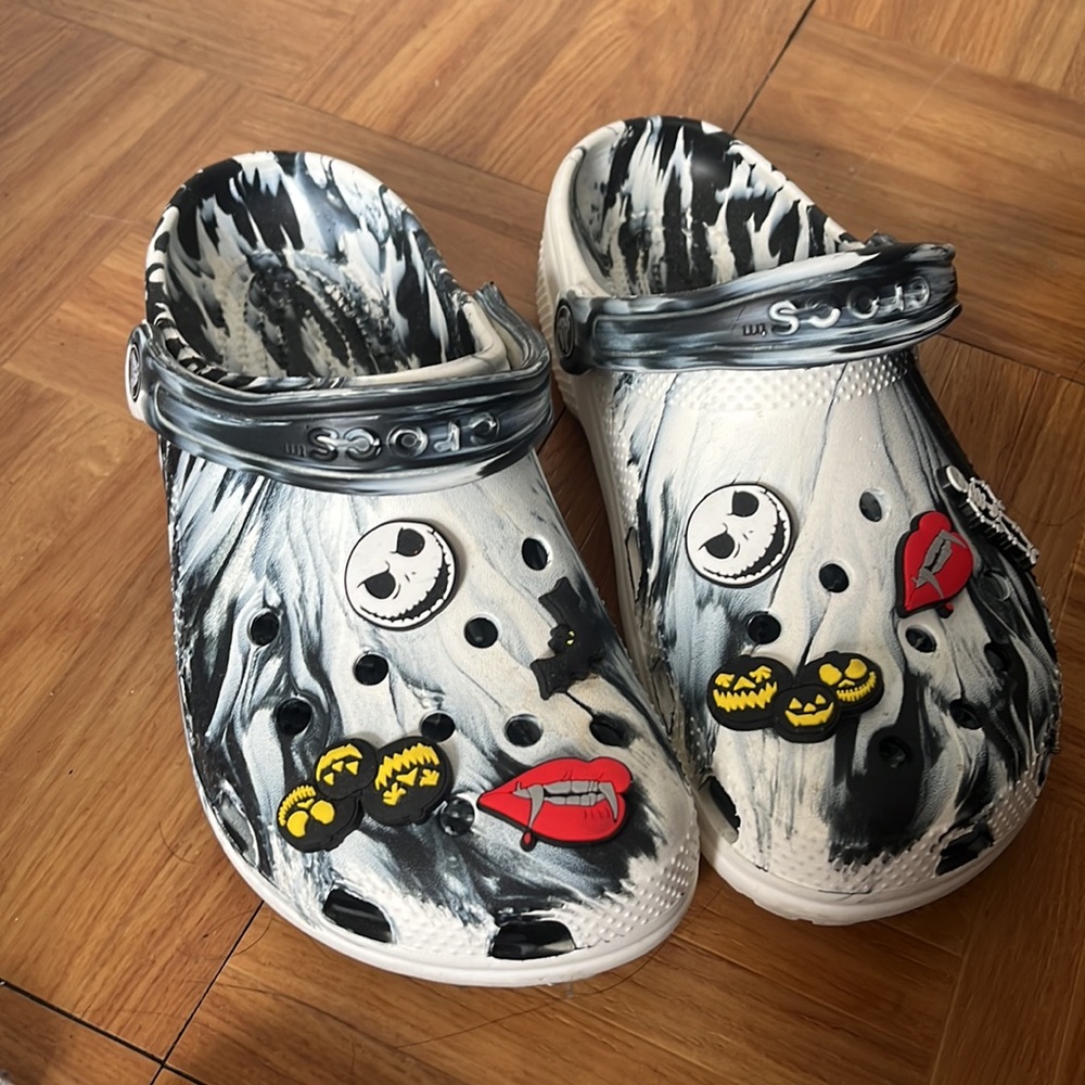 💀Halloween crocs marble🕯️